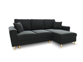 Minkštas kampas su miegojimo funkcija Micadoni Home Kyoto, Dark Grey
