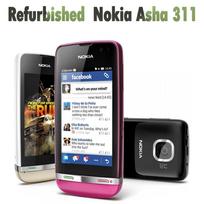 Atnaujintas originalus Nokia Asha 311 mobilusis telefonas su 1 SIM kortele No charger raudona