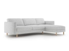 L formos minkštas kampas Micadoni Home Eden, Light Grey Melange