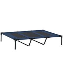 PawHut lova šunims lauko lova šunims lova katėms metalinė oksfordo audinio tamsiai mėlyna 122x92x23cm