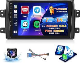 Radijo imtuvas Suzuki SX4 2006-2013 Fiat Sedici 2005-2014 Android 2+64G su belaidžiu CarPlay Android automobiliui, 9 colių ekranas su EQ 26UI FM RDS GPS RDS Bluetooth WiFi SWC AHD galinio vaizdo kamera