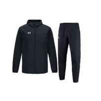 Under Armour Logo Print Long Pants Solid Color Hooded Long Sleeve Jacket Casual Sports Suit Men suit Black 21600411-001+22500706-001 XXL