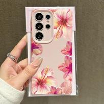 For Samsung Galaxy S25 S24 S23 S22 S21 FE Plus Ultra Watercolor Hibiscus Flower Phone Case for A55 A35 A15 A16 A56 A53 A54 Cover Galaxy S22 5G