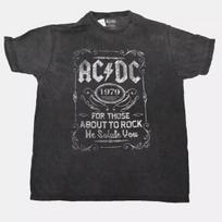 AC/DC Mens AC DC For Those About To Rock We Salute You Soft Black Shirt NWT XL Unisex T-Shirt L