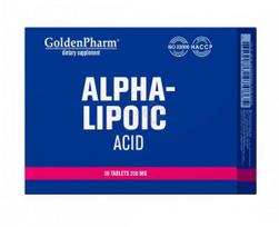Maisto papildas Golden Pharm Alfa-Lipoinė rūgštis tabletės N30