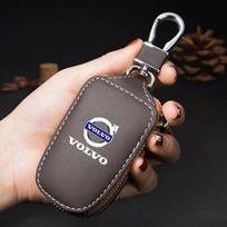 Spalvai atsparus aukščiausios kokybės automobilio išmanusis raktų pakabuko dėklas Apsaugantis nuo dulkių Automobilio raktų organizatorius Volvo S60 S90 XC40 XC60 V90 S40 S80L Automobilio priedai ruda