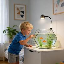 Žuvų akvariumo šviestuvas Akvariumo 360° pasukamas LED nuotaikos šviestuvas Reguliuojamas žuvų akvariumo šviestuvas namams, biurui, kraštovaizdžio dizainui, miegamajam, svetainei EU Plug
