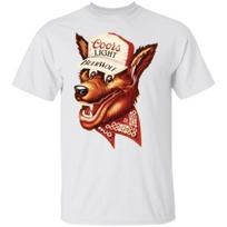 Coors Light Beer Wolf Shirt,White color Unisex T-Shirt XXXL