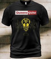 Medvilninis marškinėlis Queensryche Operation: Mindcrime albumo marškinėliai Michael Wilton Retro Unisex T-shirt XXL black