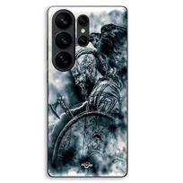 Telefono dėklas - MANIACASE - Samsung Galaxy S26 Ultra - Silikonas TPU - Juodas - Vikingų raštas juoda