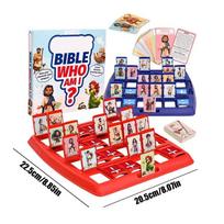 Nešiojami „Guess Bible“ Kas aš esu Stalo žaidimai Biblijos studijų vakarėlio žaislai 2 žaidėjai „Guess Bible“ Žaiskite Biblijos žinias „Guess Bible“ Žaislai