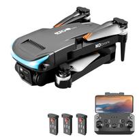 Nuotolinio valdymo dronas su fotoaparatu 4K dviguba kamera, tripusis kliūčių išvengimo optinis srautas 2 battery juoda