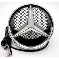 Automobilio priekinės grotelės žvaigždės emblema LED apšviečiamas logotipas Baltas Mėlynas Raudonas šviesos Mercedes Benz W205 C E R ML GL GLA CLA CLS 2013-2016 Glowing blue juoda