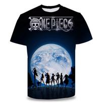 The Straw Hat Crew Assembles! Multi-Character 3D All-Over Print T-Shirt - Breathable and Personalized Anime Merchandise Top M