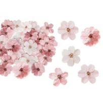 Valgomi popieriniai gėlių torto papuošimai vyšnių sakuros desertinių tortų viršūnėlės vestuvėms, gimtadienio vakarėliui, torto aksesuarai C