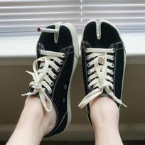 Tabi Drobės Sportbačiai Moterims Skilę Pirštą Plokščiapadžiai Moteriški Batai Žemi Tabi Batai Kiaulės Kanopos Batai Moteriški Laisvalaikio femmes chaussures 35 dramblio kaulas