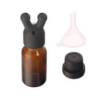 1 Set Essential Oil Inhaler Cap Leak-Proof Empty Essential Oil Perfume Dispenser Bottle Container Double Hole Sniffing Bottle Cap Funnel Cover Kit A
