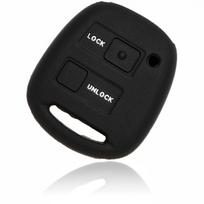 [MALAKO] Toyota Daihatsu Keyless Key Silicone Cover 2 Buttons Vitz Estima Corolla Passo Auris juoda