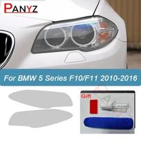 Automobilio priekinio žibinto dangtelis TPU apsauginė plėvelė-BMW 5 serijai F10 F11 F18 Touring 2010-2016 juoda