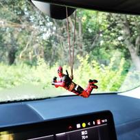 Marvel Deadpool automobilio galinio vaizdo veidrodžio pakabukas Skaitantis Deadpool automobilio pakabukas Mini modelis Žaislas Veiksmo figūrėlė Naujas Kalėdų dovanų žaislas
