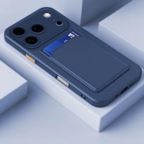 Luxury Soft Silicone Card Holder Wallet Phone Case for iPhone 17 16 15 14 Plus 13 12 11 Pro Max Shockproof Card Slot Back Cover iPhone 12