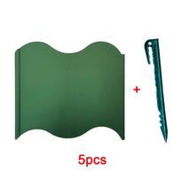 Tvoros su kuoliukais Plastikinės sodo tvoros Dekoratyvinės kiemo lauko tvoros Sodo reikmenys 5pcs fences + 5pcs nails balta