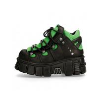 Punk Style Elite Beauty Sneakers High Top Retro Versatile Casual Shoes Metal Bottom Thick Bottom Height Boosting Running Shoes 35 žalia