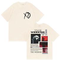 THE WEEKND STARBOY Xo Albumas 2025 Vasara Grafinis 100% Grynos Medvilnės Spausdinti Marškinėliai Vyriški Pop Gerbėjai Hip Hop Unisex Retro Per dydį S