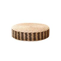 40/45cm Japoniškas Pintas Šiaudinis Pufas Tatami Pagalvėlė Apvalus Zafu Grindų Pagalvėlė Meditacijai Jogai Sėdimas Kilimėlis Pastoralinis Storas Otomanas Kėdė 40x40x10cm