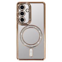 Telefono dėklas Bling Magsafe, Samsung Galaxy S25 Ultra, auksine