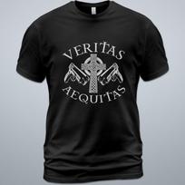 Medvilniniai marškinėliai The Boondock Saints Aequitas veritas Filmo marškinėliai Willem Dafoe Unisex marškinėliai S black