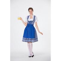 Vokiškas Oktoberfest Bavarijos tradicinis alaus suknelė medvilninė siuvinėta padavėjos apranga padavėjos kostiumas S raudona