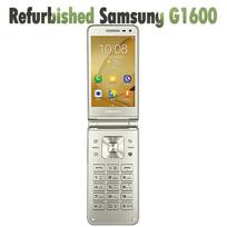 Atnaujintas originalus Samsung Galaxy Folder G1600 (2016 m) 3,8 colio keturių branduolių 2GB RAM 16GB ROM mobilusis telefonas su 2 SIM No charger auksas