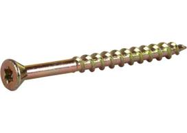 Sraigtai storo kartono ir plokščių tvirtinimui prie medinio profilio,  Ø4,8mm, geltono chromavimo, Essve
