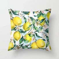 Namų dekoras Geltonas citrinos raštas Vasarinis pagalvės užvalkalas Pagalvė Sofa Dekoratyvinis   , 30x30cm