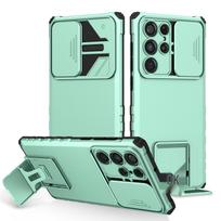 Compatible with Samsung S26 Ultra Phone Case, S25 Ultra 3D Stand, S24 Ultra Push-Window, S23U Protective Cover S23 FE šviesiai mėlyna spalva