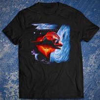 „Afterburner ZZ Top“ roko muzikos medvilniniai marškinėliai su gyvo koncerto Billy Gibbonso unisex marškinėliais S