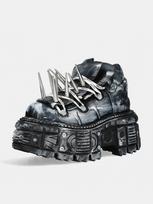 Ispaniški tamsūs platforminiai punk roko batai su metaliniais dygliais, padidintu padu, „muffin“ tipo, vyriški ir moteriški, „Fried Street“ stiliaus tėčio batai 36