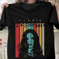 Alanis Morissette Tour 2023 Gift For Fan Retro Black All Size T-Shirt Unisex T-Shirt XL