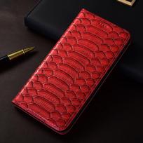 „Python“ originalios odos atverčiamas dėklas „Samsung Galaxy A04 A14 A24 A34 A54 A05 A15 A25 A35 A55 A06 A16 A26 A36 A56“ dangteliams A04&Genuine Leather raudona