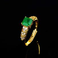 18K auksinis žiedas moterims, natūralus 2 karatų smaragdas su deimantais, papuošalai, Anillos De Bizuteria, Anillos Mujer, brangakmenių žiedai, dėžutė, dovana resizable geltona