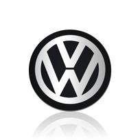 Skirta VW 45mm/50mm Automobilio Aliuminio Ženklelis Vairo Rato Logotipo Apdailos Lipdukas Volkswagen VW R Line GTI Golf 5 7 Tiguan Caddy Passat