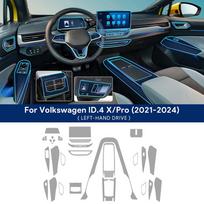 Volkswagen VW ID.4 X Pro -2024 Centrinės konsolės pavarų svirties skydelis Navigacijos ekranas TPU Interjero apsauginė plėvelė Apsauganti nuo įbrėžimų for vw id.4 x pro