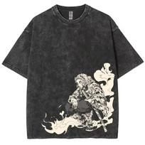 Rengoku Kyoujurou Grafinis Marškinėlis Demon Slayer Manga Streetwear Vyrams Moterims Skalbti Medvilniniai Marškinėliai Vintage Marškinėlis Marškinėlis S