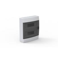 Automatinių jungiklių skydelis HOROZ, 24 modulių, IP40, su skaidriomis durelėmis, baltos sp., pavirš