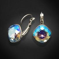 Auskarai moterims DiamondSky „Glare IV R (Light Sapphire Shimmer)“ su Swarovski kristalais