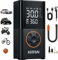 AstroAI L7 belaidis automobilinis padangų kompresorius su akumuliatoriumi, 150 PSI, juodas