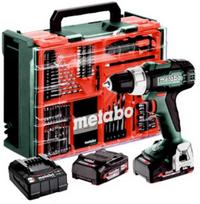 Suktuvas-gręžtuvas Metabo BS 18 L Set; 18 V; 2x2,0 Ah akum.