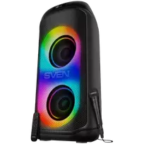 Speaker SVEN PS-1050, black (200W, TWS, Bluetooth, FM, USB, microSD, LED-display, 7200mAh)