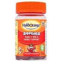 HALIBORANGE IRON & VITAMIN C vaikams, braškių sk. guminukai N30